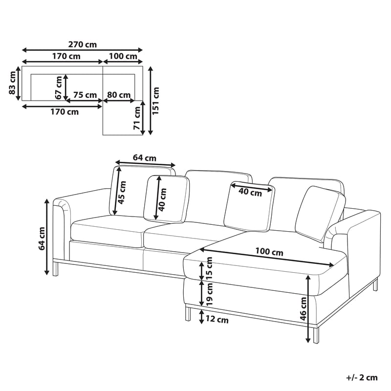 Hörnsoffa 4-sits Oslo Vänstervänd - Mörkgrön - Möbler - Soffa - Divansoffor & schäslongsoffa
