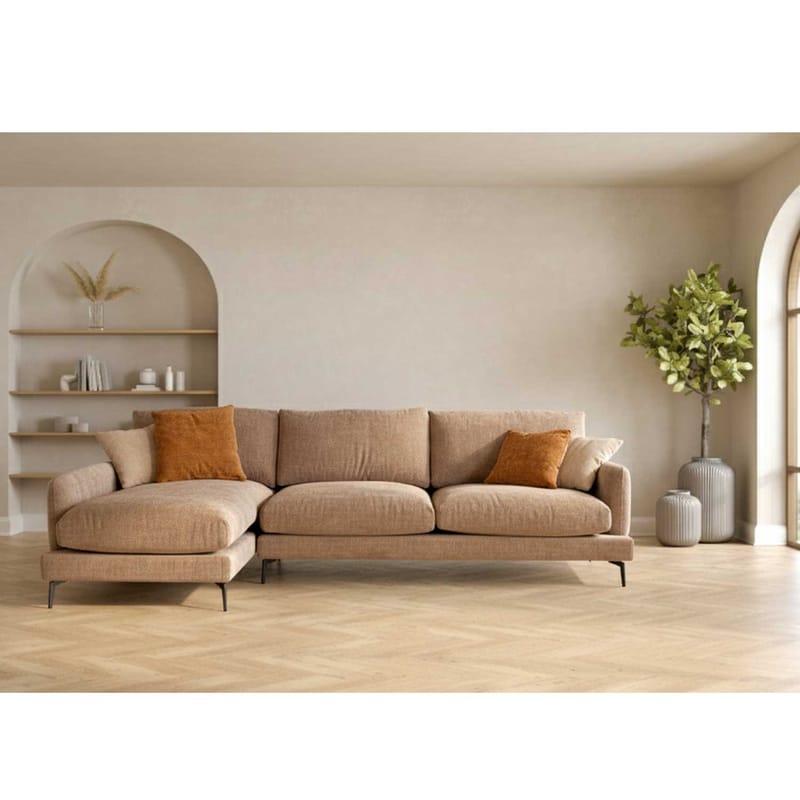 Hörnsoffa Daisy Beige Vänsterhörn - beige - Möbler - Soffa - Hörnsoffa