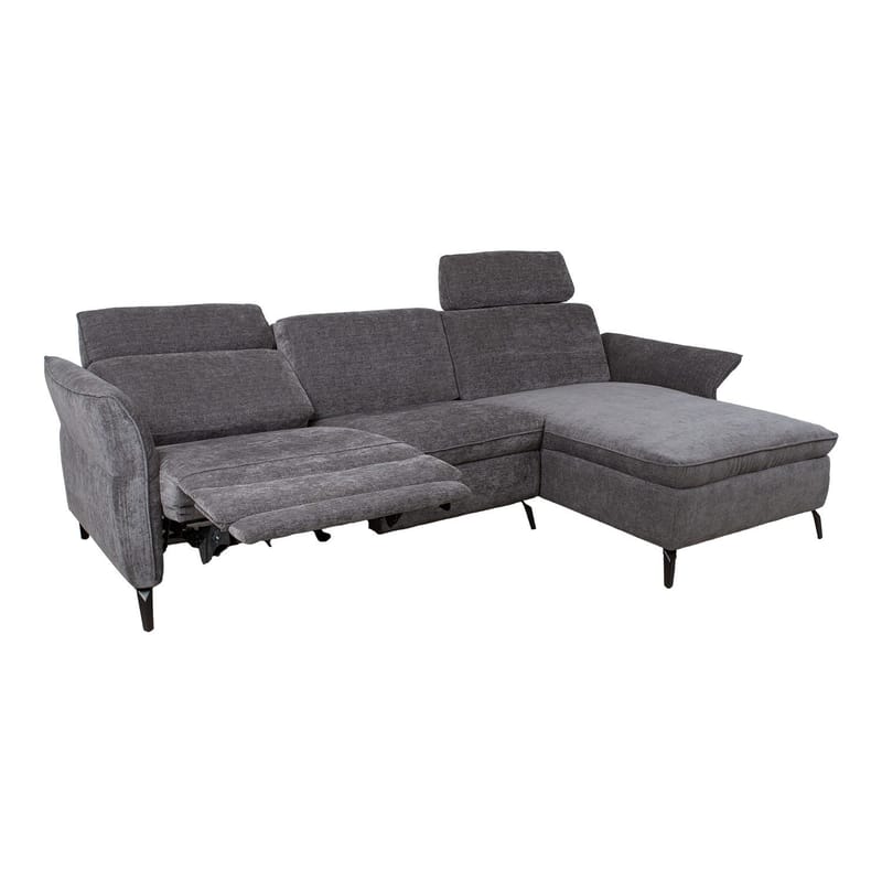 Hörnsoffa Dayton elektrisk recliner Högerhörn - mörkgrå - Möbler - Soffa - Biosoffa & reclinersoffa