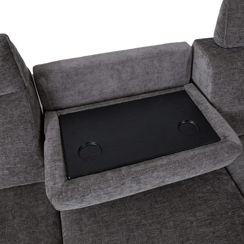 Hörnsoffa Dayton elektrisk recliner Högerhörn - mörkgrå - Möbler - Soffa - Biosoffa & reclinersoffa