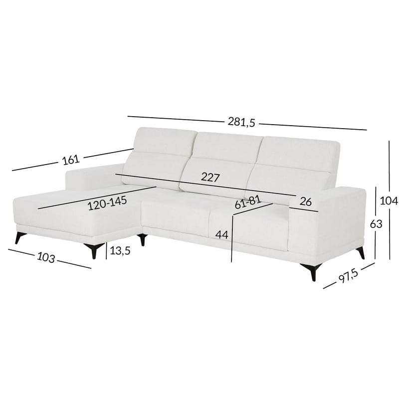 Hörnsoffa Ekorna Vänster - ljusbeige - Möbler - Soffa - Hörnsoffa