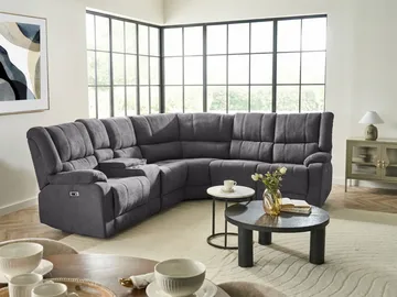 Hörnsoffa Elektrisk Rokke - Mörkgrå - Möbler - Soffa - Biosoffa & reclinersoffa