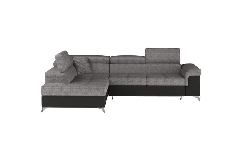 Hörnsoffa Eltap Eridano 275x202x88 cm, Berlin 01, Mjuk 11, Grå, Svart, Vänster