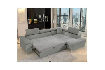 Hörnsoffa Eltap Eridano 275x202x88 cm - Raquel 04 Grå, Höger - Möbler - Soffa - Bäddsoffa