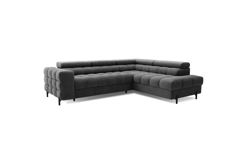 Hörnsoffa Eltap Ferucce 276x200x93 cm - Paros 06, Mörkgrå, Höger - Möbler - Soffa - Bäddsoffa