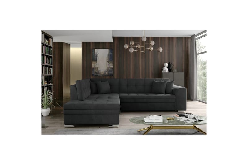 Hörnsoffa Eltap Pieretta 260x207x78 cm - Paros 06, Grå, Vänster - Möbler - Soffa - Bäddsoffa