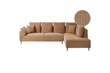 Hörnsoffa Lunner Brun, Svart - Brun, Svart - Möbler - Soffa - Soffgrupp