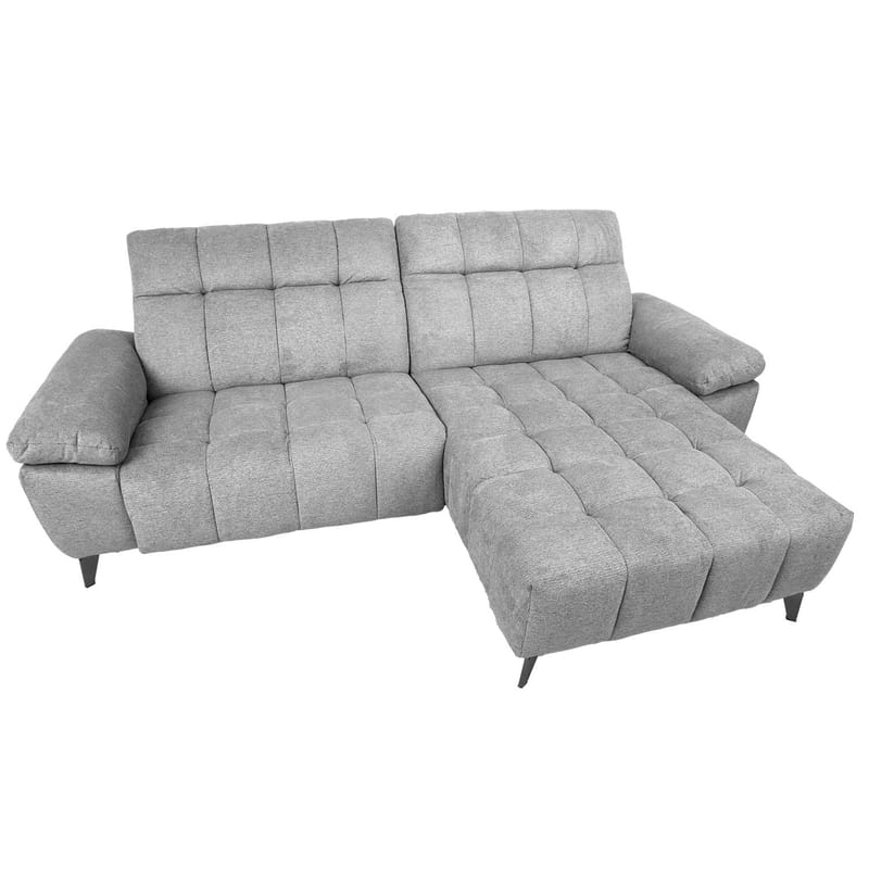 Hörnsoffa Luzern elektrisk recliner Högerhörn - ljusgrå - Möbler - Soffa - Biosoffa & reclinersoffa