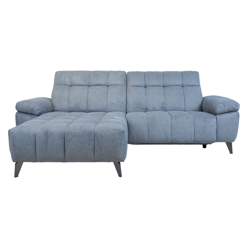 Hörnsoffa Luzern elektrisk recliner Vänsterhörn - blågrå - Möbler - Soffa - Biosoffa & reclinersoffa