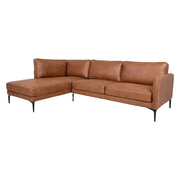Hörnsoffa Sofia Brun Vänsterhörn - brun - Möbler - Soffa - Hörnsoffa