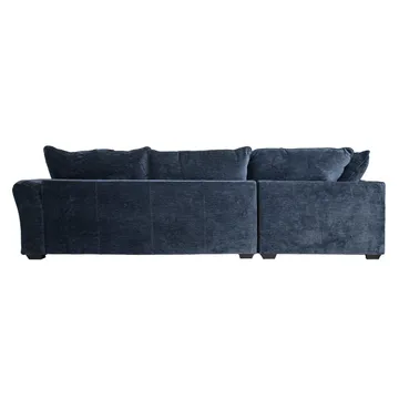 Hörnsoffa/ottoman Denvi - mörkblå - Möbler - Soffa - Hörnsoffa