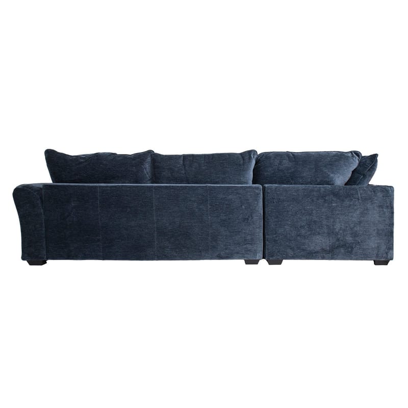 Hörnsoffa/ottoman Denvi - mörkblå - Möbler - Soffa - Hörnsoffa