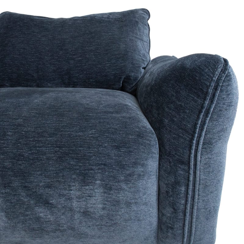 Hörnsoffa/ottoman Denvi - mörkblå - Möbler - Soffa - Hörnsoffa