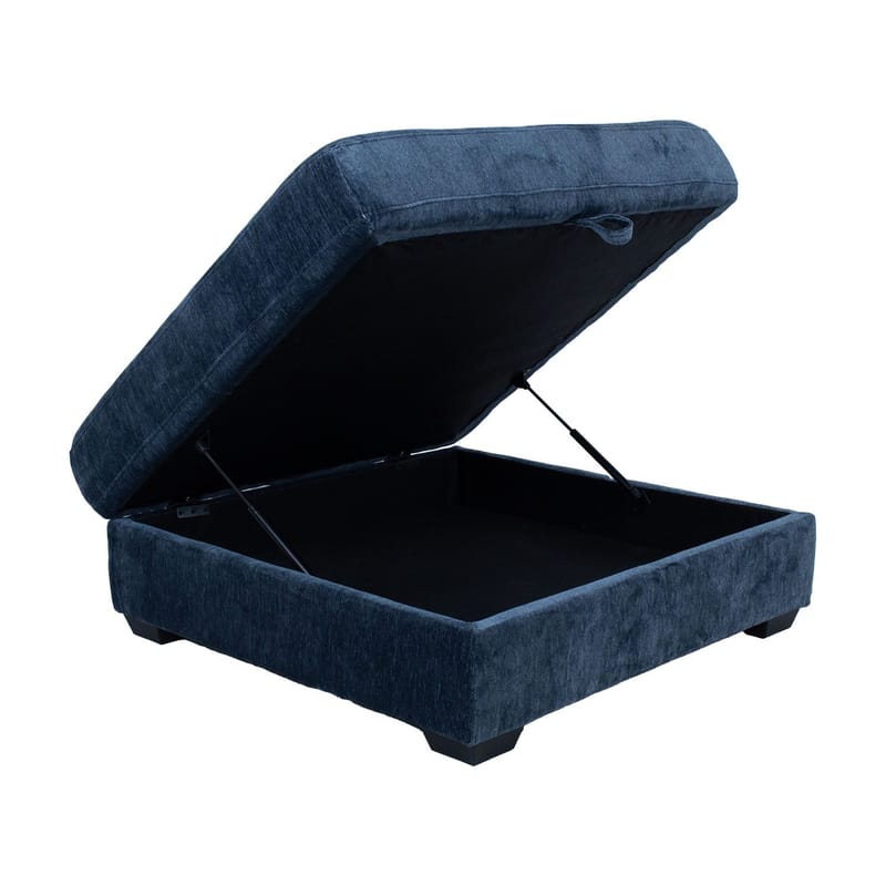 Hörnsoffa/ottoman Denvi - mörkblå - Möbler - Soffa - Hörnsoffa
