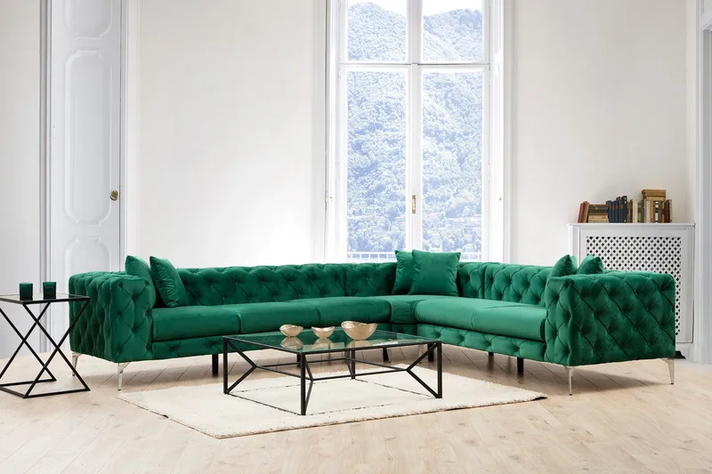 Beachport Hörnsoffa 6-sits - Grön - Möbler - Soffa - Hörnsoffa