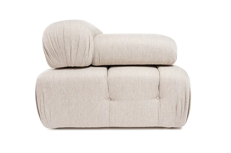 Belgin Bubblig Hörnsoffa 3-sits med utfällbara armstöd och ryggstöd - Ljusbrun - Möbler - Soffa - Modulsoffor - Komplett modulsoffa
