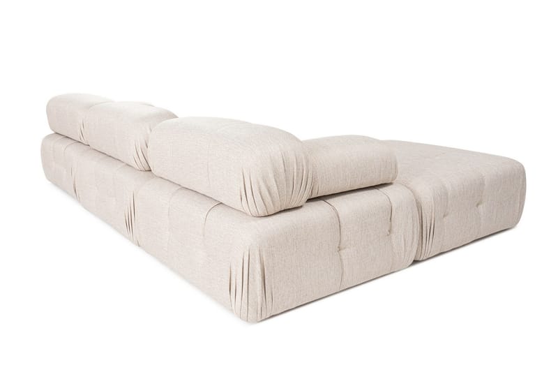 Belgin Bubblig Hörnsoffa 3-sits med utfällbara armstöd och ryggstöd - Ljusbrun - Möbler - Soffa - Modulsoffor - Komplett modulsoffa