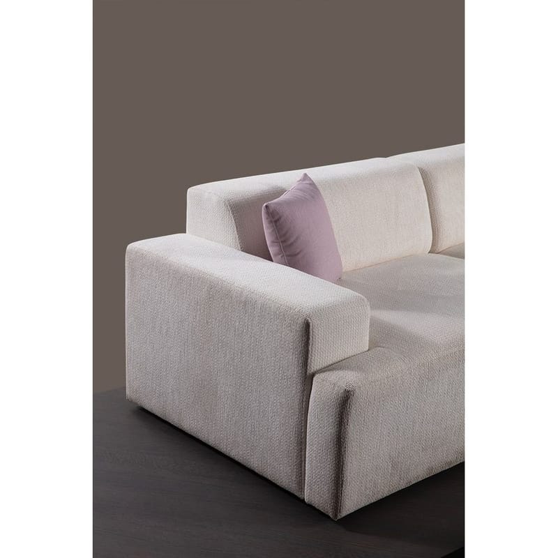 Branorin 6-sits Hörnsoffa med Divan - Krämvit - Möbler - Soffa - Hörnsoffa