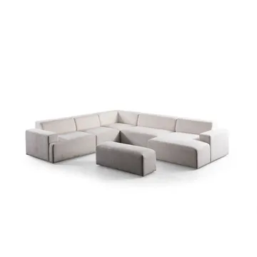 Branorin 6-sits Hörnsoffa med Divan - Krämvit - Möbler - Soffa - Hörnsoffa