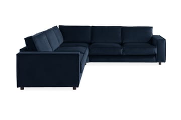 Cloudia Hörnsoffa Large Sammet - Blå - Möbler - Soffa - Hörnsoffa