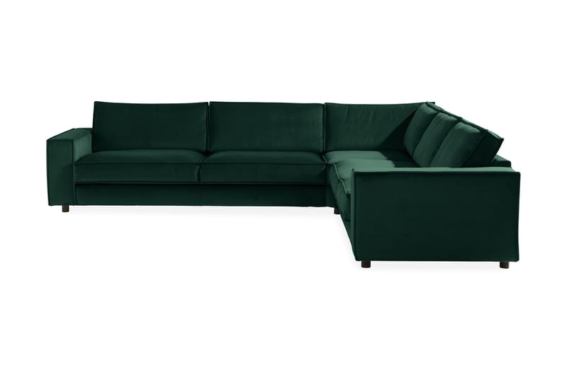 Cloudia Hörnsoffa Large Sammet - Grön - Möbler - Soffa - Hörnsoffa