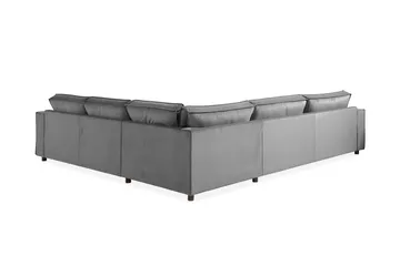 Cloudia Hörnsoffa Large Sammet - Ljusgrå - Möbler - Soffa - Hörnsoffa