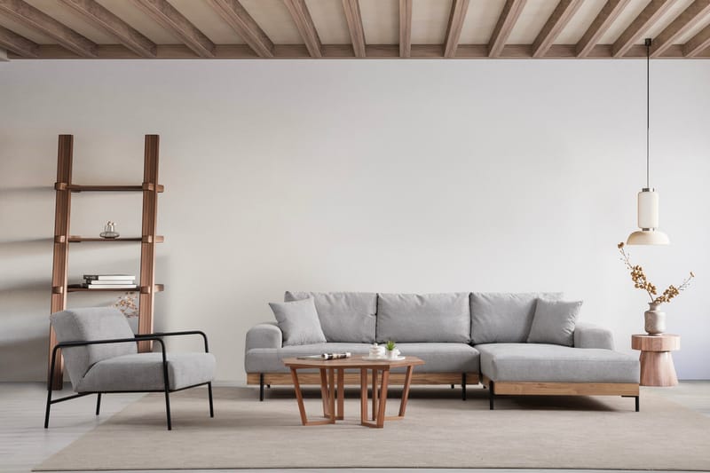 Eti Hörnsoffa 3-sits - Grå - Möbler - Soffa - Divansoffor & schäslongsoffa - 4 sits soffa med divan