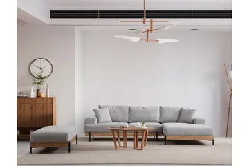 Eti Hörnsoffa 3-sits - Grå - Möbler - Soffa - Divansoffor & schäslongsoffa - 4 sits soffa med divan