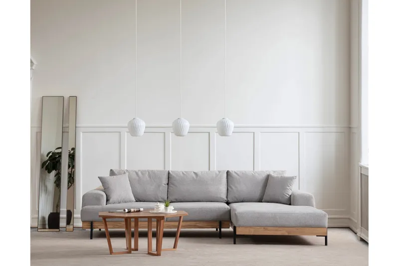 Eti Hörnsoffa 3-sits - Grå - Möbler - Soffa - Divansoffor & schäslongsoffa - 4 sits soffa med divan