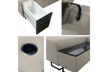 Galbally 5-sits Hörnsoffa Black - Möbler - Soffa - Bäddsoffa - Hörnbäddsoffa