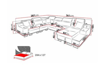 Galbally 5-sits Hörnsoffa - Möbler - Soffa - Bäddsoffa - Hörnbäddsoffa