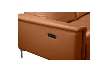 Hörnsoffa 3-sits Lund Cognac, PU, Höger elektrisk vilstol - Cognac, PU, Höger elektrisk vilstol - Möbler - Soffa - Hörnsoffa