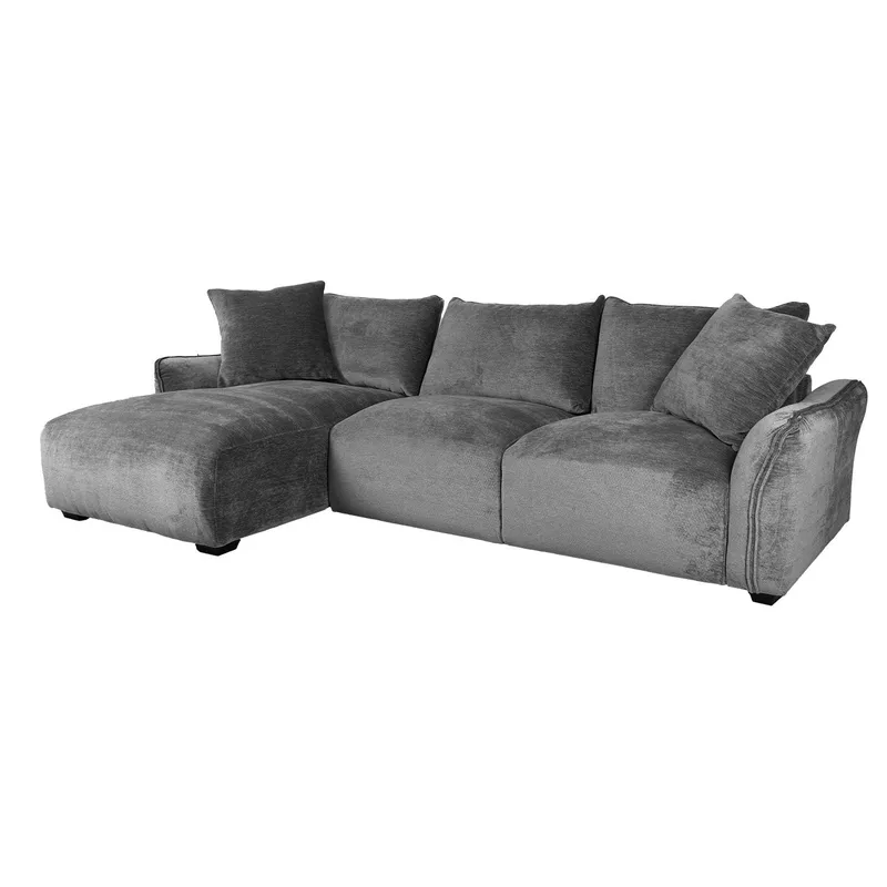 Hörnsoffa Denvi Vänster - Grå - Möbler - Soffa - Divansoffor & schäslongsoffa