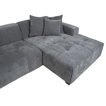Hörnsoffa Hjelor Höger - Grå - Möbler - Soffa - Divansoffor & schäslongsoffa