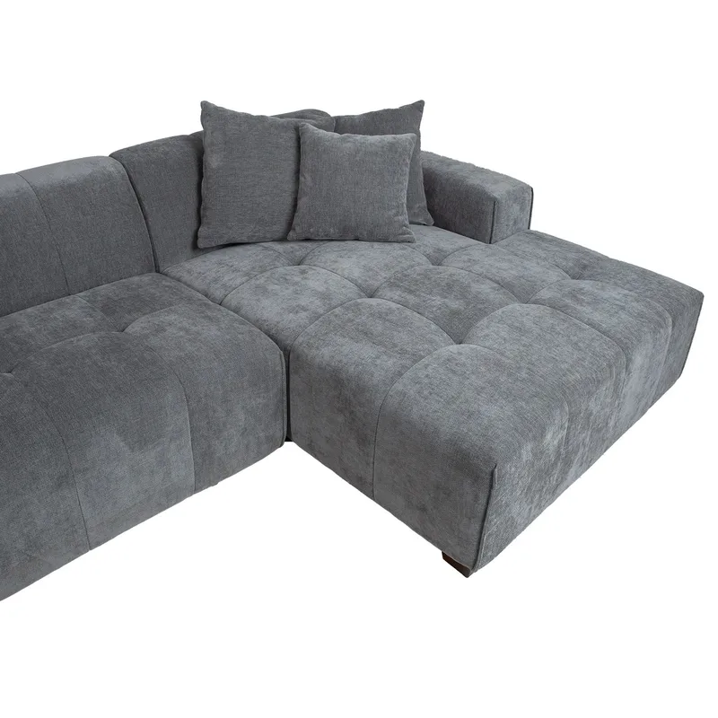 Hörnsoffa Hjelor Höger - Grå - Möbler - Soffa - Divansoffor & schäslongsoffa