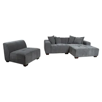 Hörnsoffa Hjelor Höger - Grå - Möbler - Soffa - Divansoffor & schäslongsoffa