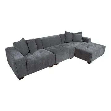 Hörnsoffa Hjelor Höger - Grå - Möbler - Soffa - Divansoffor & schäslongsoffa