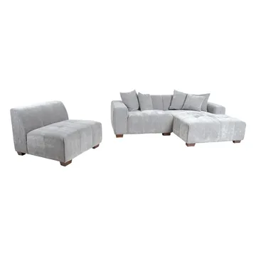 Hörnsoffa Hjelor Höger - Ljusgrå - Möbler - Soffa - Divansoffor & schäslongsoffa