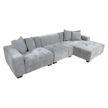 Hörnsoffa Hjelor Höger - Ljusgrå - Möbler - Soffa - Divansoffor & schäslongsoffa