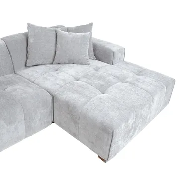 Hörnsoffa Hjelor Höger - Ljusgrå - Möbler - Soffa - Divansoffor & schäslongsoffa