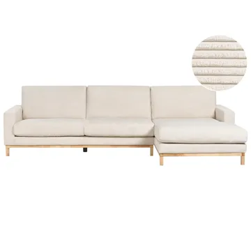 Hörnsoffa Siggard - Ljusbeige - Möbler - Soffa - Divansoffor & schäslongsoffa - 4 sits soffa med divan