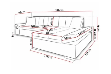 Kintore 3-sits Hörnsoffa - Möbler - Soffa - Divansoffor & schäslongsoffa - 3 sits soffa med divan