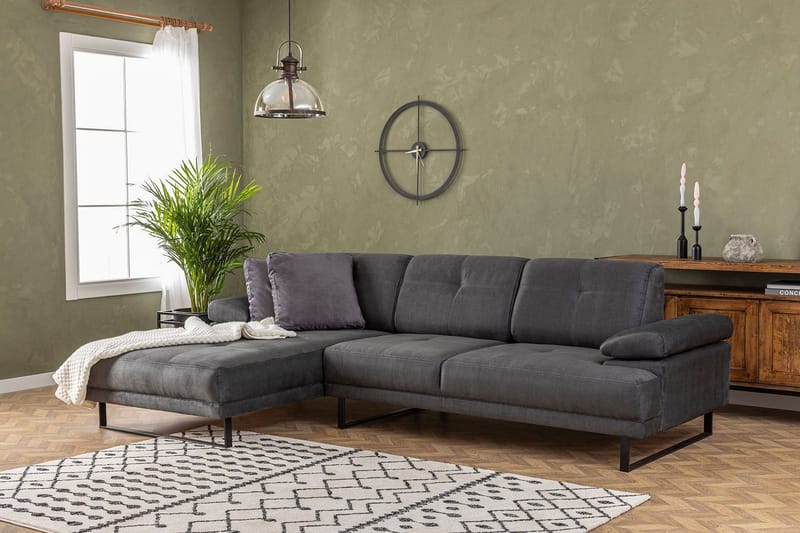 Kitimat Divansoffa 3-sits - Antracit - Möbler - Soffa - Divansoffor & schäslongsoffa - 3 sits soffa med divan