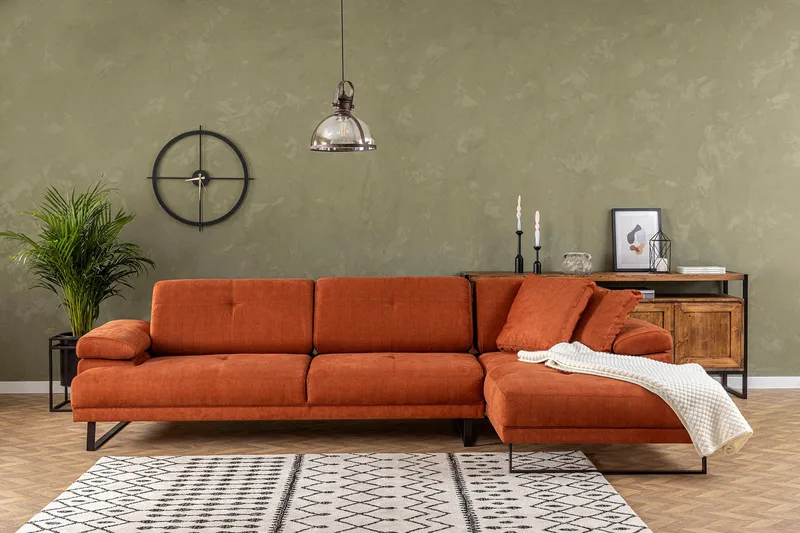Kitimat Divansoffa 3-sits, Orange