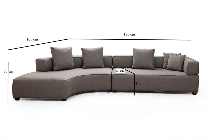 Lasalle Divansoffa 3-sits - Grå - Möbler - Soffa - 3 sits soffa