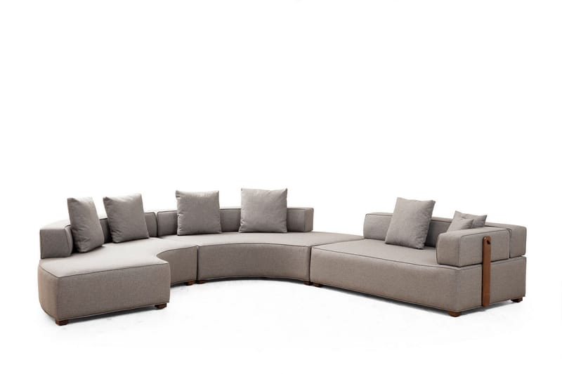 Lasalle Svängd Soffa 6-sits - Grå - Möbler - Soffa