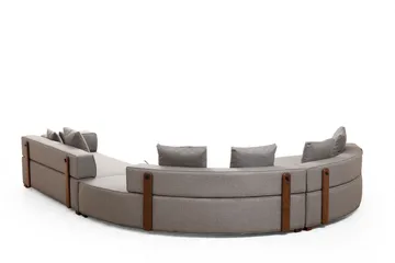 Lasalle Svängd Soffa 6-sits - Grå - Möbler - Soffa