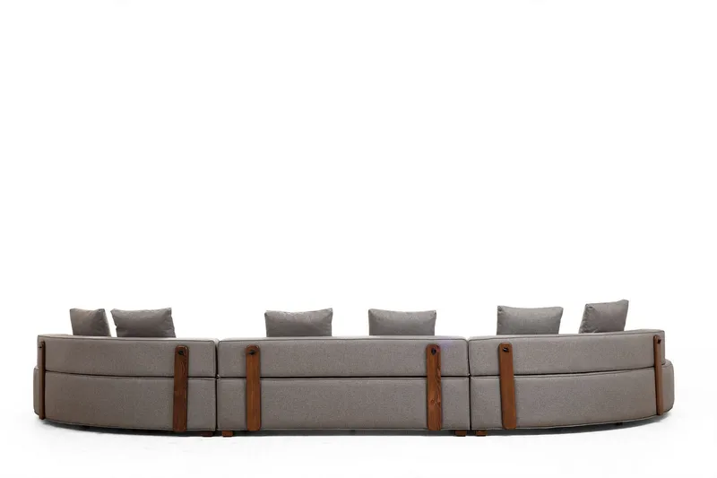 Lasalle Svängd Soffa 6-sits - Grå - Möbler - Soffa