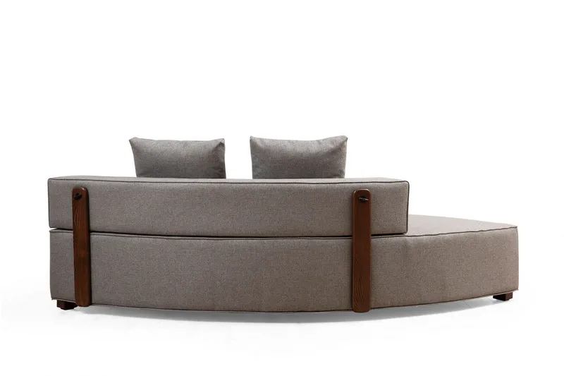 Lasalle Svängd Soffa 6-sits - Grå - Möbler - Soffa