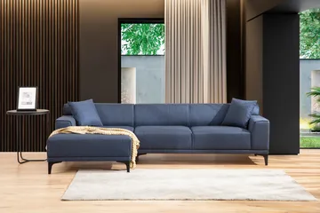 Mississauga Divansoffa 3-sits - Blå - Möbler - Soffa - Divansoffor & schäslongsoffa - 3 sits soffa med divan